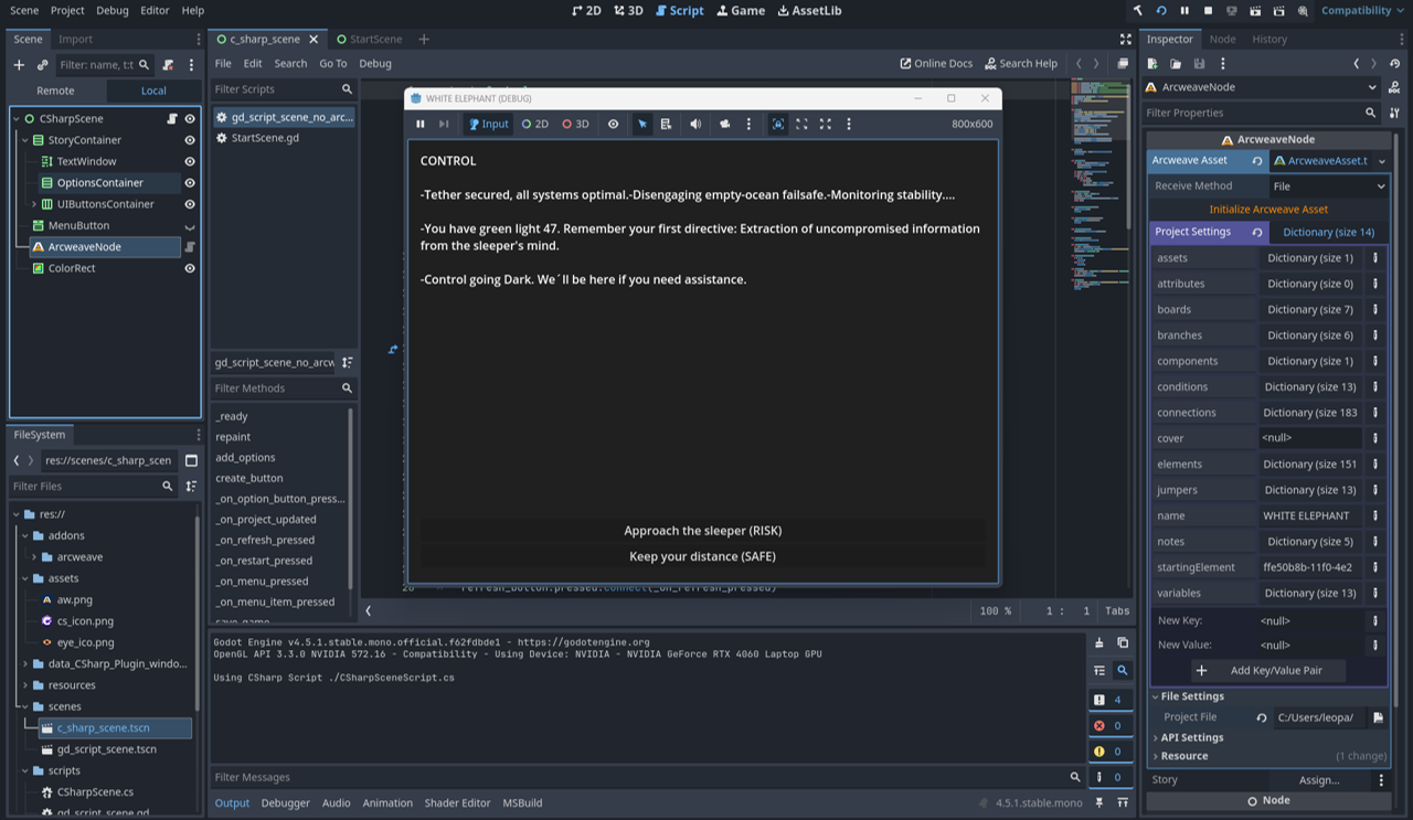Prototype implemented in Godot